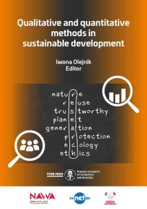 Okładka książki: Iwona Olejnik (Editor) - Qualitative and quantitative methods in sustainable development